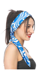 Kansas Jayhawks Swirl Scarf Design Womens Hair Scrunchie