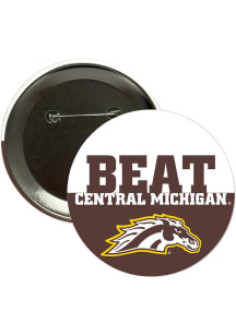 Western Michigan Broncos 3" Beat CMU Button - Brown