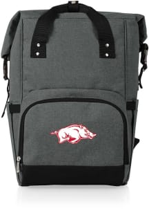 Picnic Time Arkansas Razorbacks Grey Roll Top Cooler Backpack