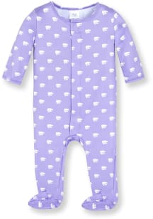 K-State Wildcats Baby Purple Magnetic Loungewear One Piece Pajamas