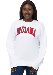 Indiana Hoosiers Womens White Sport Crew Sweatshirt