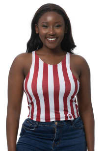 Indiana Hoosiers Womens Crimson Cropped First Down Tank Top