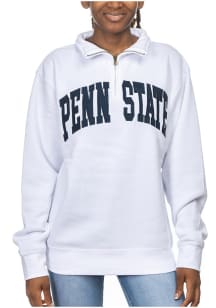 Penn State Nittany Lions Womens White Sport Fleece Qtr Zip