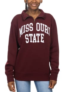 Missouri State Bears Womens Maroon Sport Fleece Qtr Zip