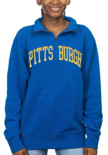 Pitt Panthers Womens Blue Sport Fleece Qtr Zip