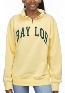 Baylor Bears Womens Yellow Sport Fleece Qtr Zip