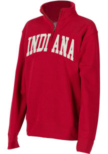 Indiana Hoosiers Womens Crimson Sport Fleece Qtr Zip