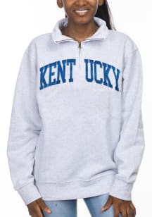 Kentucky Wildcats Womens Ash Sport Fleece Qtr Zip