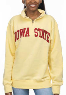 Iowa State Cyclones Womens Yellow Sport Fleece Qtr Zip