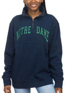 Notre Dame Fighting Irish Womens Navy Blue Sport Fleece Qtr Zip