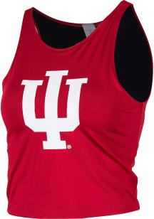 Indiana Hoosiers Womens Crimson First Down Crop Tank Top