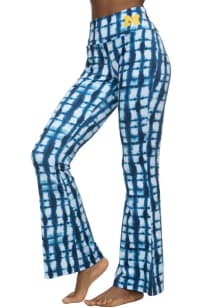 Michigan Wolverines Womens Blue Shibori Flare Pants