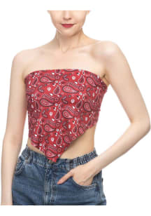 Indiana Hoosiers Womens Crimson Mist Strapless Tie Back Tank Top