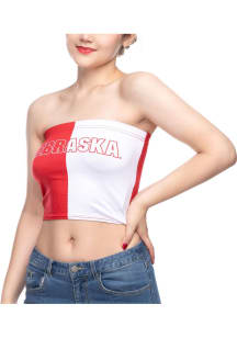 Nebraska Cornhuskers Womens Red Colorblock Tube Top Tank Top