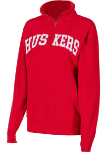 Nebraska Cornhuskers Womens Red Sport Fleece Qtr Zip