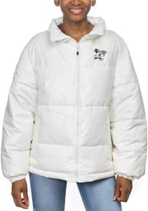 K-State Wildcats Womens White Puffer Heavy Weight Jacket