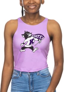K-State Wildcats Womens Lavender First Down Design Tank Top