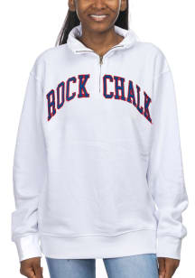 Kansas Jayhawks Womens White Sport Qtr Zip