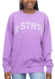 K-State Wildcats Womens Lavender Sport Crew Sweatshirt