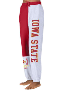 Iowa State Cyclones Womens Colorblock Crimson Sweatpants