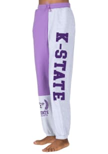 K-State Wildcats Womens Colorblock Lavender Sweatpants