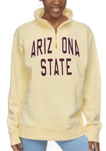 Arizona State Sun Devils Womens Yellow Sport Qtr Zip