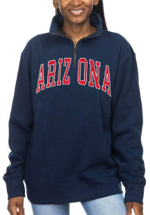Arizona Wildcats Womens Navy Blue Sport Qtr Zip