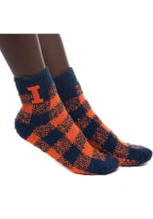 Illinois Fighting Illini Buffalo Check Womens Quarter Socks