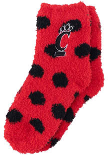 Cincinnati Bearcats Fuzzy Dot Youth Quarter Socks