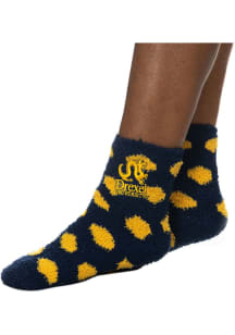 Drexel Dragons Fuzzy Dot Womens Quarter Socks