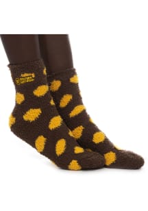 Western Michigan Broncos Fuzzy Dot Womens Quarter Socks