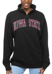Iowa State Cyclones Womens Black Sport Qtr Zip