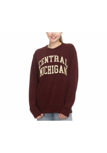 Central Michigan Chippewas Womens Maroon Sport Crew Sweatshirt