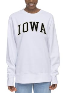 Iowa Hawkeyes Womens White Sport Crew Sweatshirt
