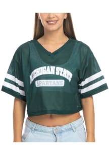 Michigan State Spartans Womens Mesh Fashion Football Jersey - Green