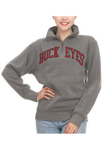Ohio State Buckeyes Womens Charcoal Sport Qtr Zip