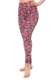 Ohio State Buckeyes Womens Red Repeat Logo Pants