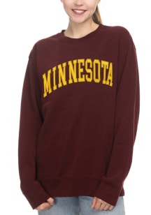 Minnesota Golden Gophers Womens Maroon Sport Fleece Crew Sweatshirt