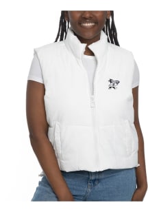 K-State Wildcats Womens White Puffer Vest