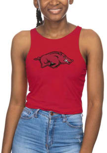 Arkansas Razorbacks Womens Cardinal First Down Tank Top