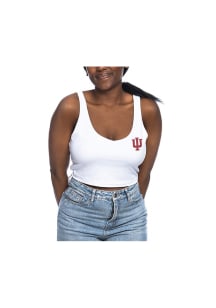 Indiana Hoosiers Womens White Athletic Tank Top