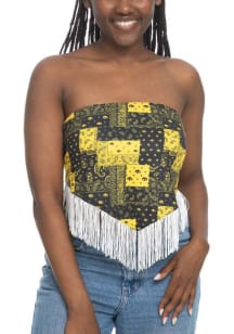 Iowa Hawkeyes Womens Black Bandana Fringe Tank Top