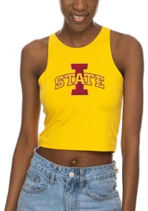Iowa State Cyclones Womens Gold First Down Tank Top