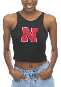 Nebraska Cornhuskers Womens Black First Down Tank Top