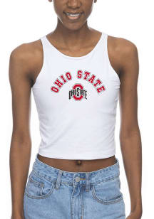Ohio State Buckeyes Womens White First Down Tank Top