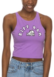 TCU Horned Frogs Womens Lavender First Down Design Tank Top