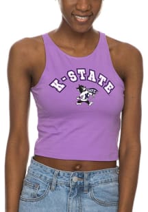 K-State Wildcats Womens Lavender First Down Tank Top