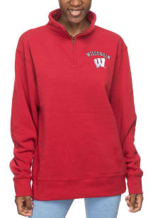 Wisconsin Badgers Womens Crimson Sport Qtr Zip