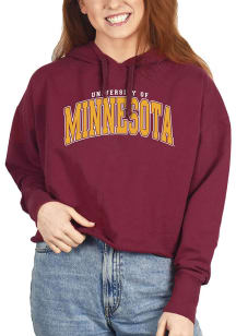 Minnesota Golden Gophers Womens Maroon French Terry Hooded Sweatshirt