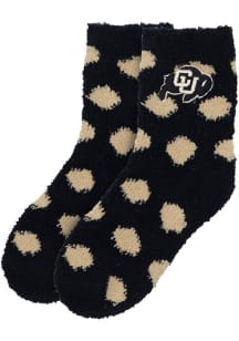 Colorado Buffaloes Fuzzy Dot Youth Quarter Socks